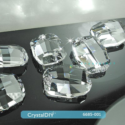 CrystalDIY奧地利SW水晶#6685繪圖水晶吊墜28mm兩色可選4