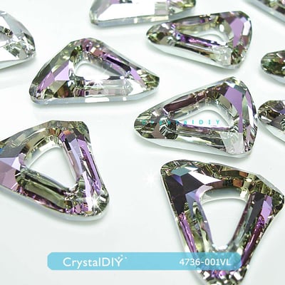 CrystalDIY奧地利水晶SW #4736宇宙三角水晶裸鑽燦紫20mm4