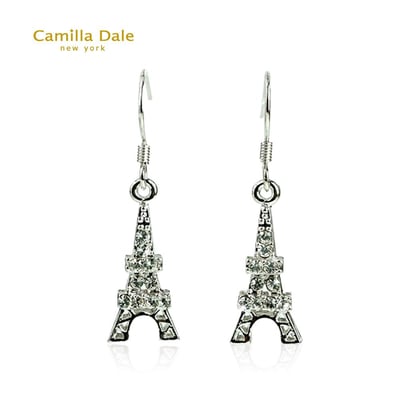 CamillaDale 巴黎鐵塔水鑽耳環4