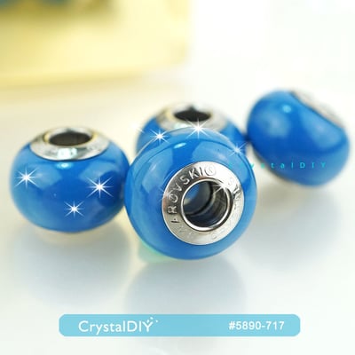 CrystalDIY奧地利水晶SW #5890水晶珍珠中孔青金石(717) 14mm單顆5