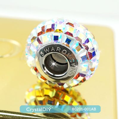 CrystalDIY奧地利水晶SW #80201方形水鑽密鑲 水晶亮彩(001AB) 15mm~美呆了~潘朵拉手鍊適用3