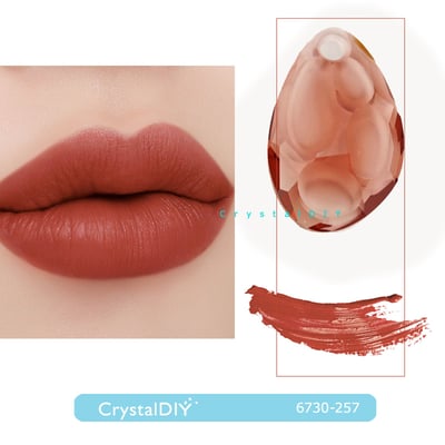 CrystalDIY奧地利水晶SW #6730 放射線吊墜嫣紅Blush Rose (257)18x11.5mm1