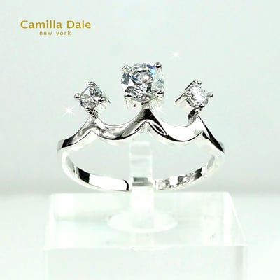 Camilla Dale W三星水晶戒指 韓製4
