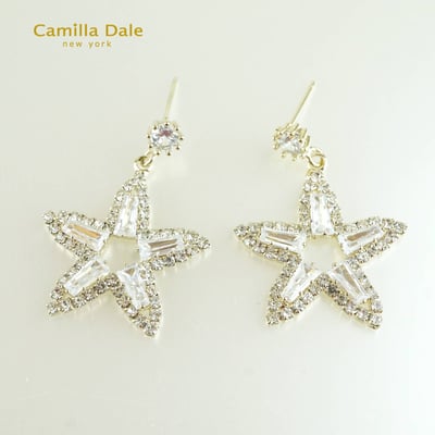 Camilla Dale 925純銀星光閃耀水鑽耳環1