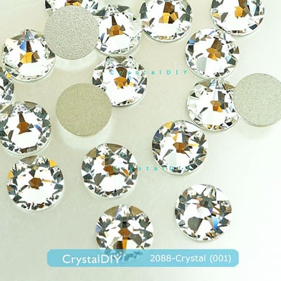 CrystalDIY奧地利SW水晶#2058水晶001平底石SS5(1.9mm)~SS9(2.7mm)2