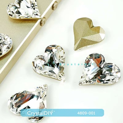 CrystalDIY奧地利SW水晶花式石#4809 甜心 Crystal(001) 裸鑽2