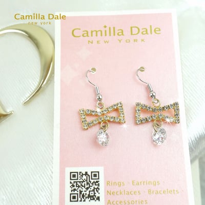 CamillaDale 金色領結耳環 韓製3