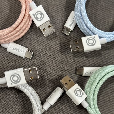 Pallarify 編織快充充電線 Type C To USB - 150cm