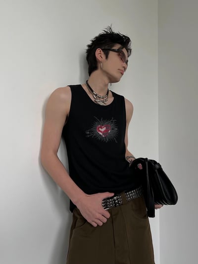 ♡韓國愛心原創設計感背心♡4