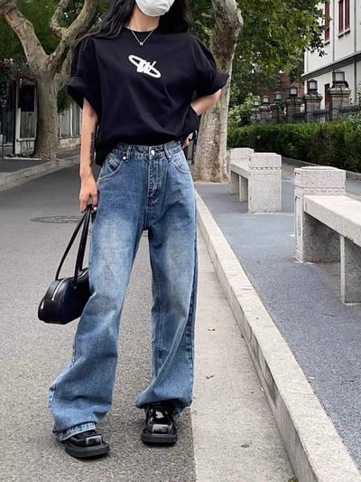 ♡美式顯瘦漸層牛仔褲♡1