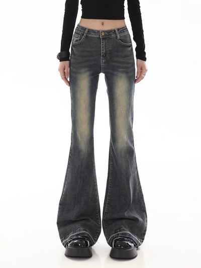 ♡韓國漸層顯瘦喇叭牛仔褲♡1