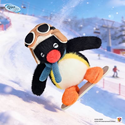 新！Pingu冬季限定滑雪吊飾3