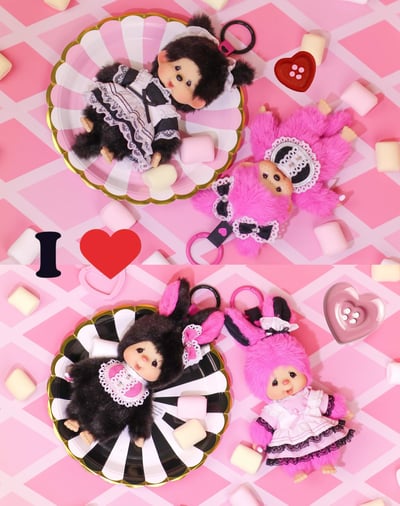 新！蒙奇奇粉黑蕾絲女僕系列1