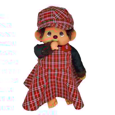 限定！蒙奇奇L格紋洋裝大娃1