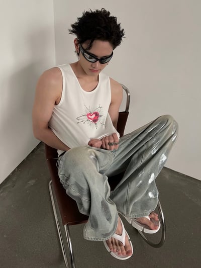 ♡韓國愛心原創設計感背心♡3