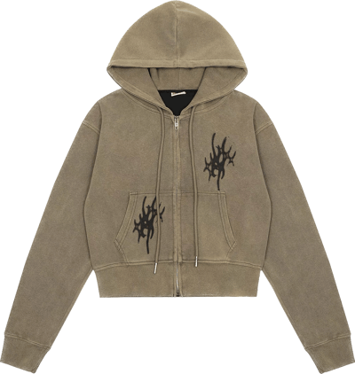 ♡韓國刺繡短版水洗棉外套♡8