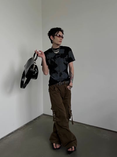 ♡韓國圖樣設計感短上衣♡3