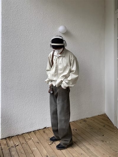 韓國美拉德咖啡漸層牛仔褲6