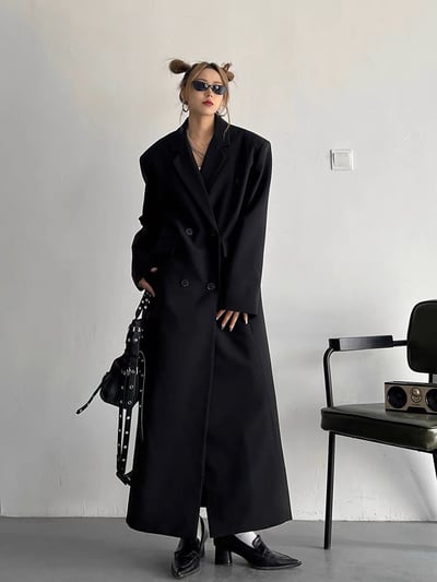 ♡韓國經典質感西裝長版外套♡5