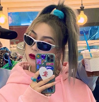 ♡y2k復古銀色科技感墨鏡♡4