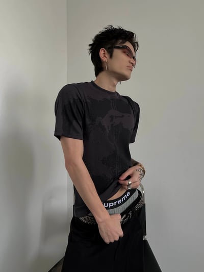 ♡韓國圖樣設計感短上衣♡2