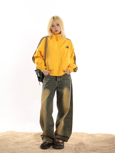 ♡韓國線條立領美式外套♡2