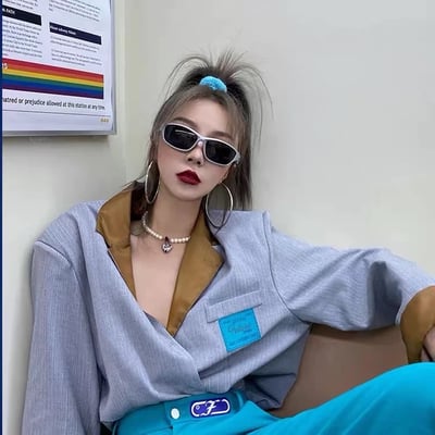 ♡y2k復古銀色科技感墨鏡♡3