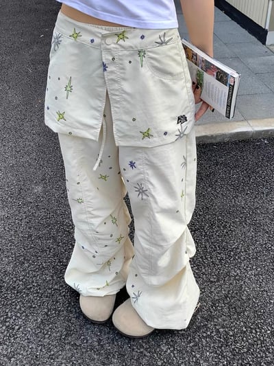 韓國星星可拆解落地褲1