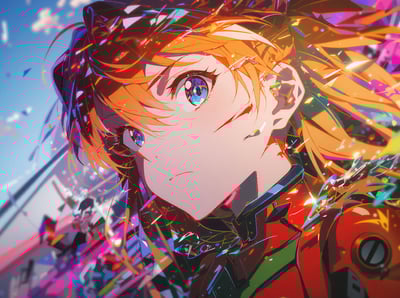 【週邊】H2工作室－新世紀福音戰士 炫彩明日香 裝飾畫3