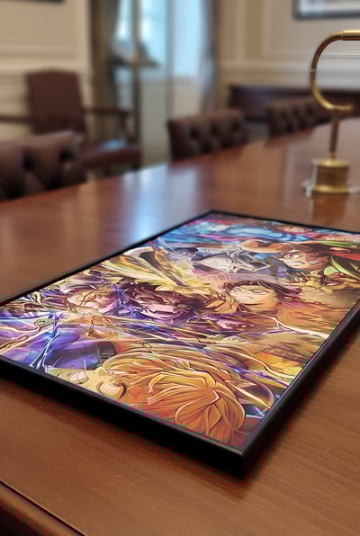 《週邊》千鳥社-鬼滅之刃無限城海報猗窩座義勇炭治郎善逸蝴蝶忍裝飾畫海報6