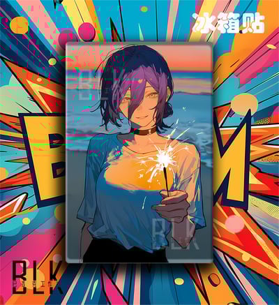 【週邊】巴洛克－電鋸人 蕾塞篇 煙花蕾塞 裝飾畫 & 冰箱貼5