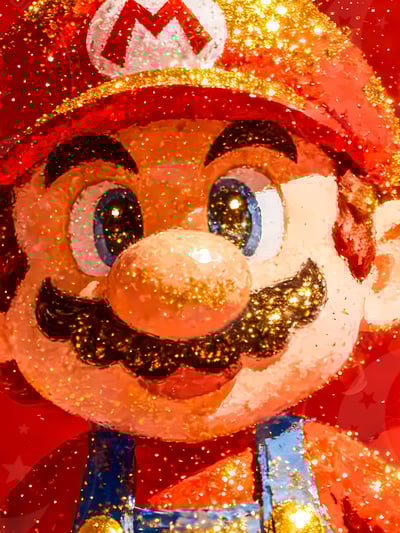 【週邊】星空工作室－金色馬里奧A/B版 裝飾畫4