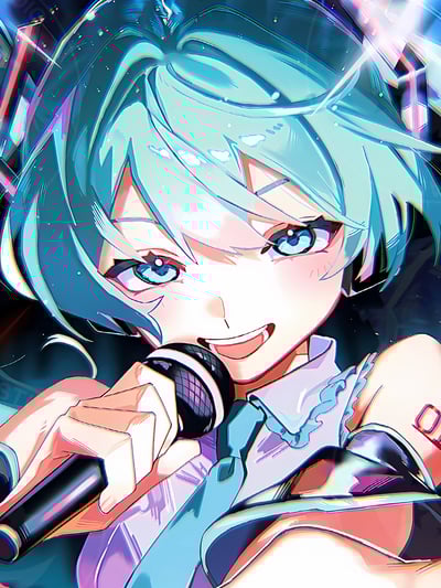 【週邊】星空工作室－初音未來 麥克風初音 裝飾畫3