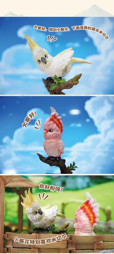 【原創授權】傑刻動漫 x 動物幫-啥鳥？系列 第三彈 小葵花鸚鵡&米切爾鸚鵡6