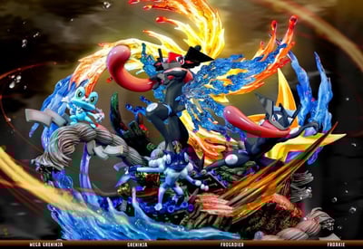 【寶可夢】666撒旦-MEGA忍蛙巨型飛水手裡劍全員出陣10