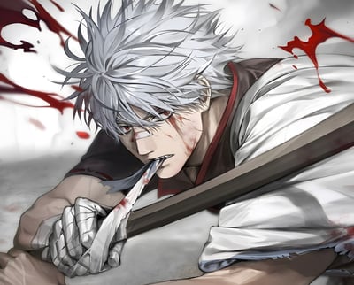 【週邊】H2工作室-坂田銀時 銀魂萬事屋神樂志村新八動漫二次元裝飾畫3