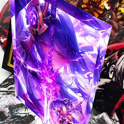 【週邊】阿喵畫社-雷電將軍立體卡磚3