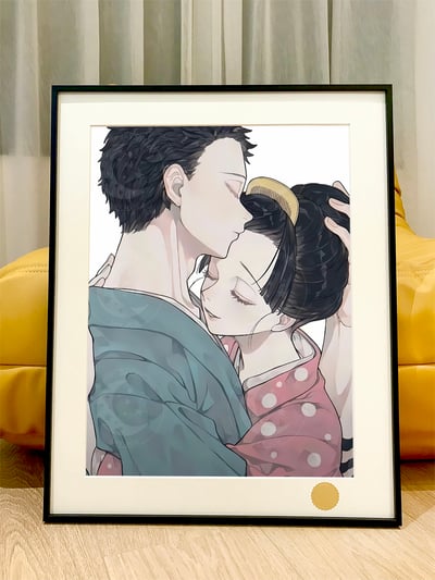 【週邊】星空工作室-晚安，狛治先生 鬼滅之刃無限城猗窩座戀雪動畫二次元裝飾畫1