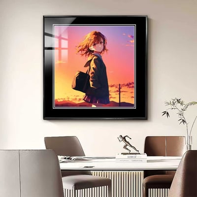 【週邊】阿喵畫社－晚霞 御坂美琴 裝飾畫2