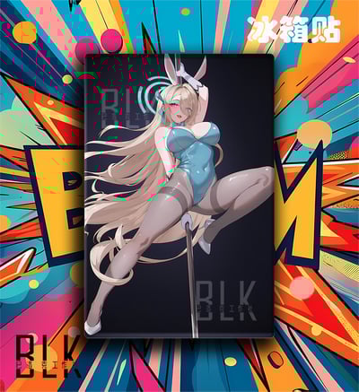 【週邊】巴洛克－蔚藍檔案 熱舞明日奈 裝飾畫&冰箱貼5