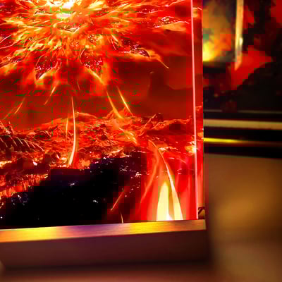 【週邊】阿喵畫社－無盡火域 炎帝蕭炎 發光展示卡磚4