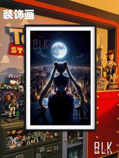 【週邊】巴洛克－美少女戰士 月亮美少女 裝飾畫&冰箱貼1