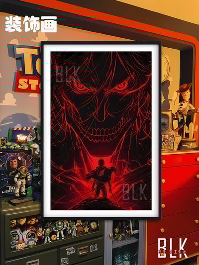 【週邊】巴洛克－進擊的巨人 艾倫巨人 裝飾畫 & 冰箱貼1