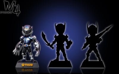 【假面騎士】M4工作室-龍騎精品系列 第一彈 假面騎士猛虎大牙4