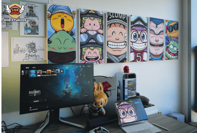 【週邊】ZOR-Studios-手繪藝術掛畫 企鵝村笑臉組2