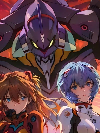 【週邊】星空工作室－新世紀福音戰士 綾波零＆明日香 裝飾畫4