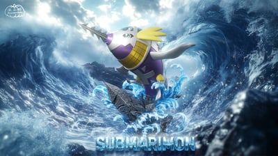 【數碼寶貝】南瓜粥工作室-破浪的銳影 潛鯊獸1