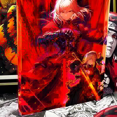 【週邊】阿喵畫社-紅蓮 吾王透明卡磚4