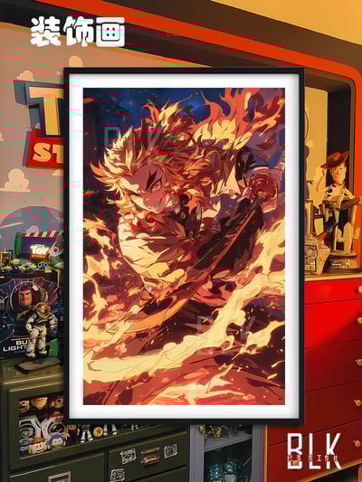 【週邊】巴洛克－鬼滅之刃 煉獄杏壽郎 裝飾畫&冰箱貼1