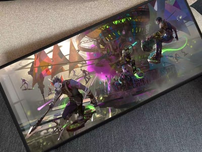 【週邊】千鳥社-英雄聯盟雙城之戰jinx金克絲艾克裝飾畫滑鼠墊2